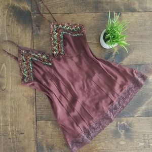 100% Silk Cami with Sequins